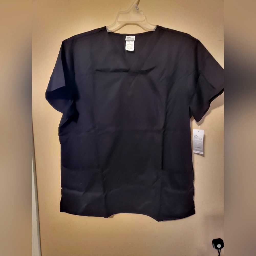 Black Scrub Top / Includes Free Item